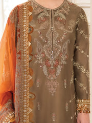 Maria.B Sateen Unstitched Winter Cotton Satin 3Pc Suit D-03