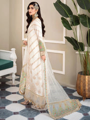 Maria.B Sateen Unstitched Winter Jacquard 3Pc Suit D-04