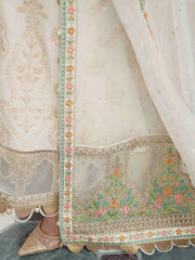 Maria.B Sateen Unstitched Winter Jacquard 3Pc Suit D-04