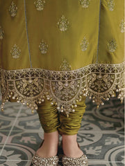 Maria.B Sateen Unstitched Winter Cotton Satin 3Pc Suit D-07