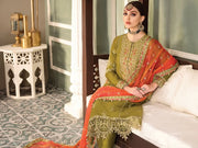 Maria.B Sateen Unstitched Winter Cotton Satin 3Pc Suit D-07