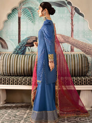 Maria.B Sateen Unstitched Winter Cotton Satin 3Pc Suit D-08