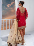 Akbar Aslam Luxury Chiffon Collection 2020 3pc Suit AAW-01 MAROON BLISS - FaisalFabrics.pk