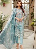 MASHQ Festive Collection Embroidered Net 3Pc Suit MZ-10 LADY LUXE