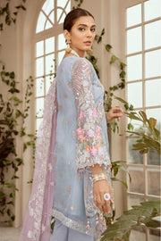 MASHQ Festive Collection Embroidered Organza 3Pc Suit MZ-03 PRINCESS DIARIES - FaisalFabrics.pk