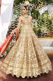 Maryum N Maria Emroidered Net Unstitched 3pc Bridal Suit MBM-0013 - FaisalFabrics.pk
