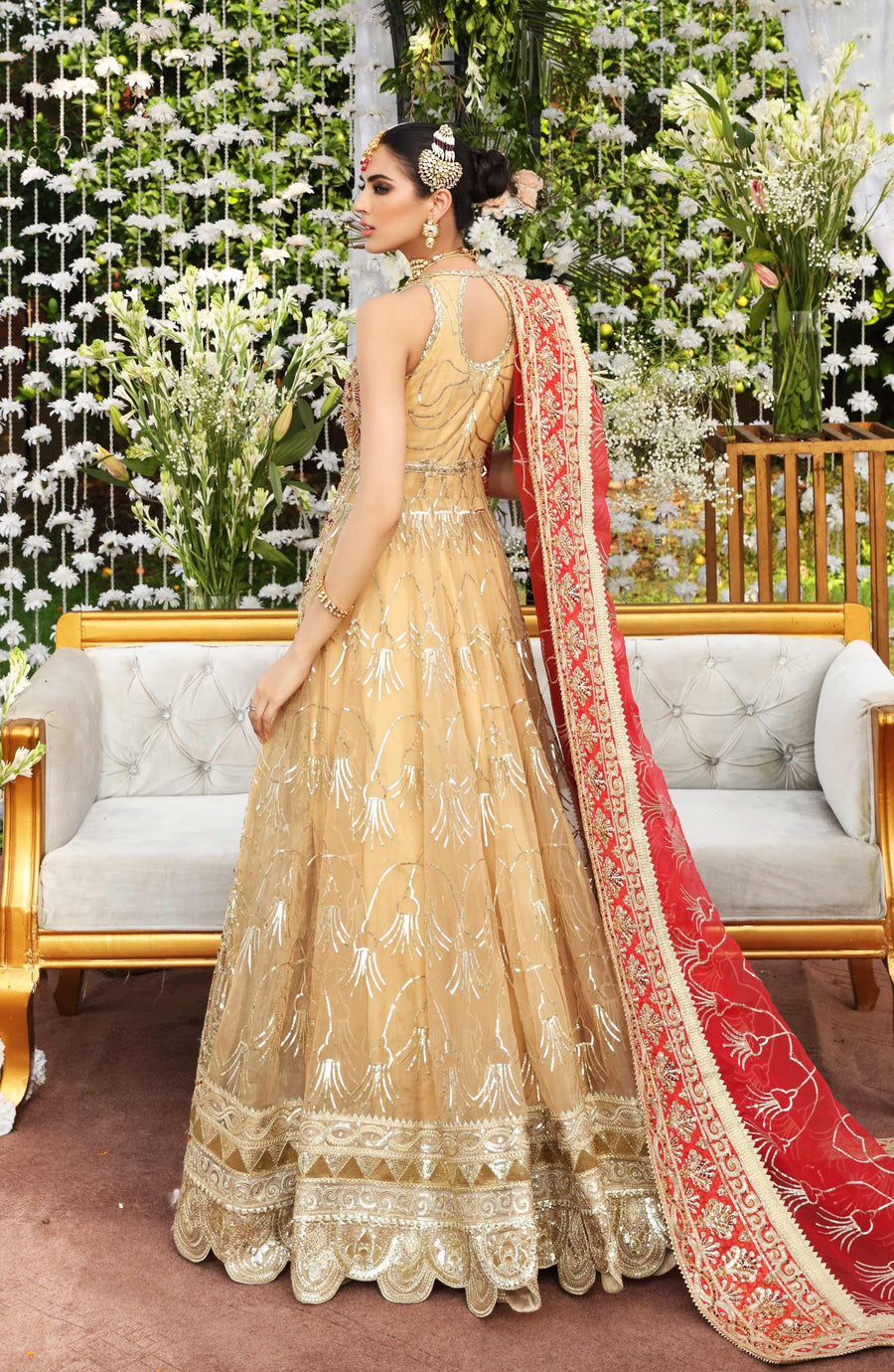 Maryum N Maria Emroidered Net Unstitched 3pc Bridal Suit MBM-0013 - FaisalFabrics.pk