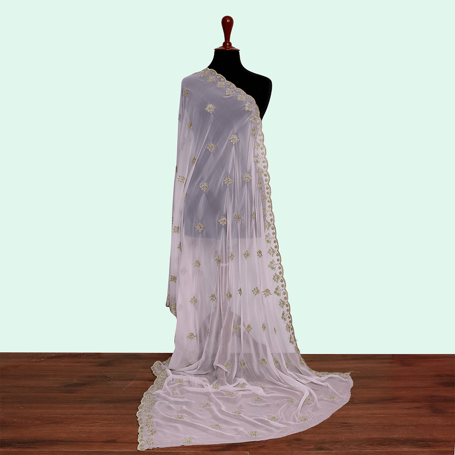 Tasneem Fabrics Women's Embroidered Crinkle Dupatta - MDEM0002064