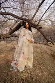 Seroli Spring Unstitched Organza 3Pc Suit - MEHAR