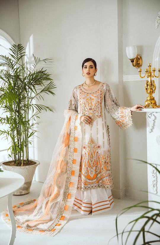 Maryum N Maria Luxury Handmade Formals Unstitched 3 Piece Suit MFD-0003 - FaisalFabrics.pk