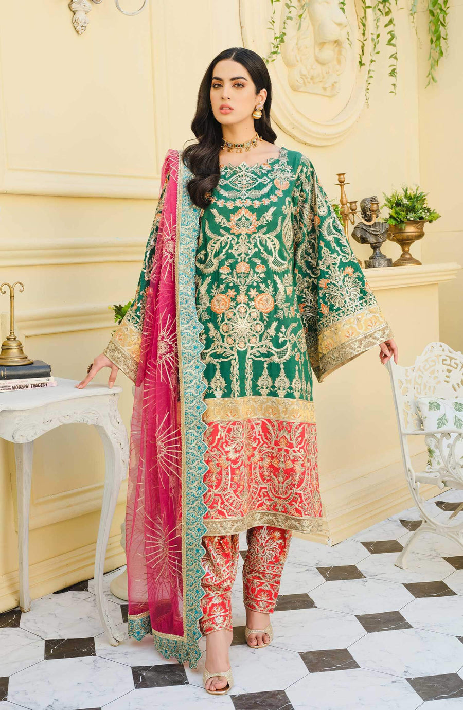 Maryum N Maria Luxury Formals Unstitched 3Pc Suit Dreamy Wonder MFD-0067 - FaisalFabrics.pk