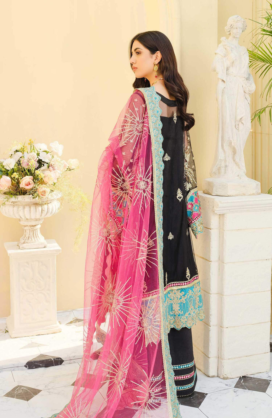 Maryum N Maria Luxury Formals Unstitched 3Pc Suit Dark Graphite MFD-0068 - FaisalFabrics.pk