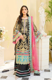 Maryum N Maria Luxury Formals Unstitched 3Pc Suit Dark Graphite MFD-0068 - FaisalFabrics.pk