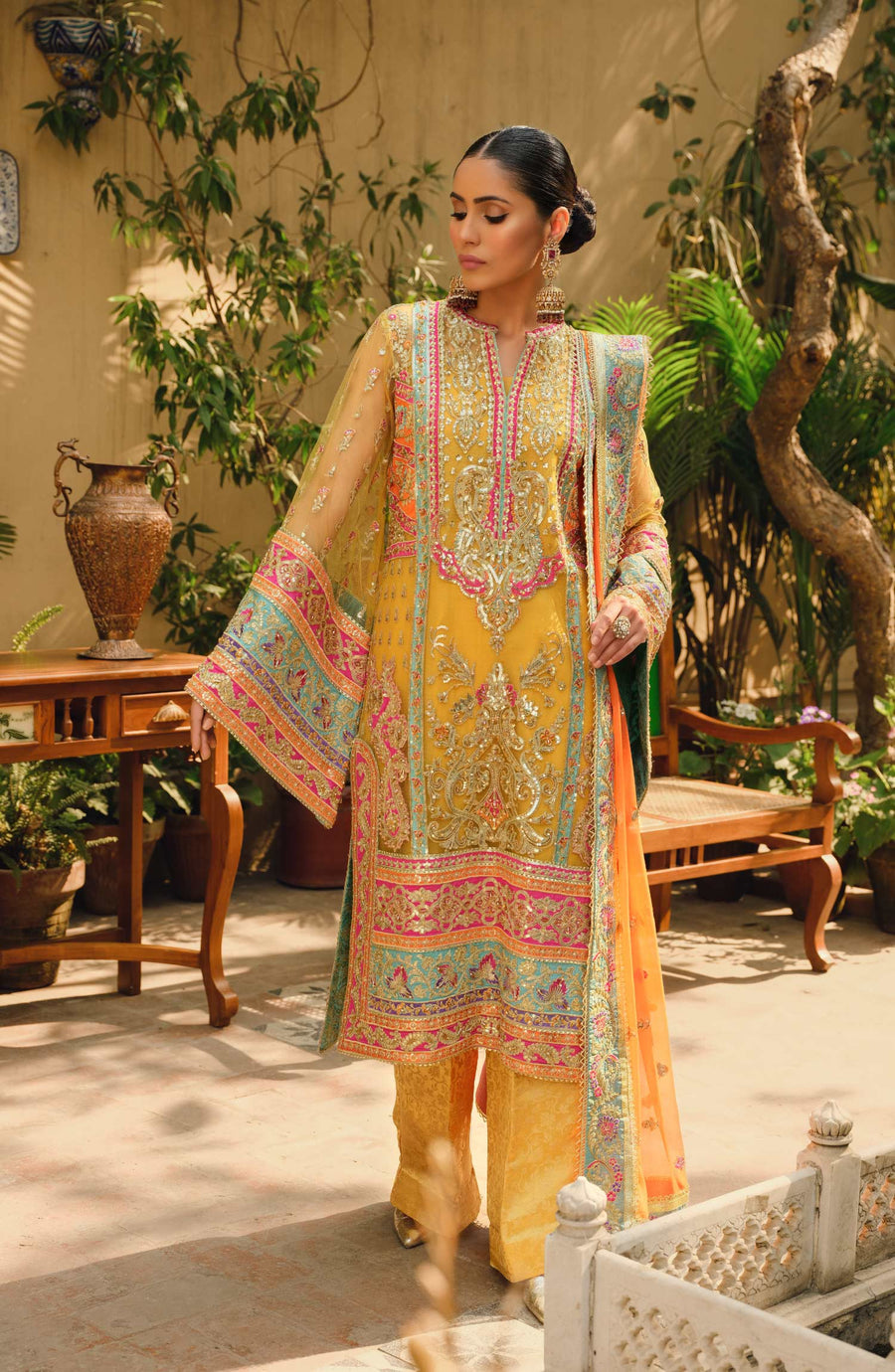Maryum N Maria Mor Bagh Festive Formals 3Pc Suit MFD-0075 Shehnai