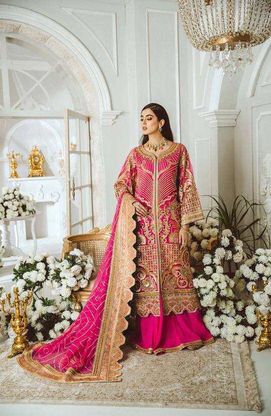 Maryum N Maria Luxury Handmade Formals Unstitched 3 Piece Suit MFG-0001 - FaisalFabrics.pk