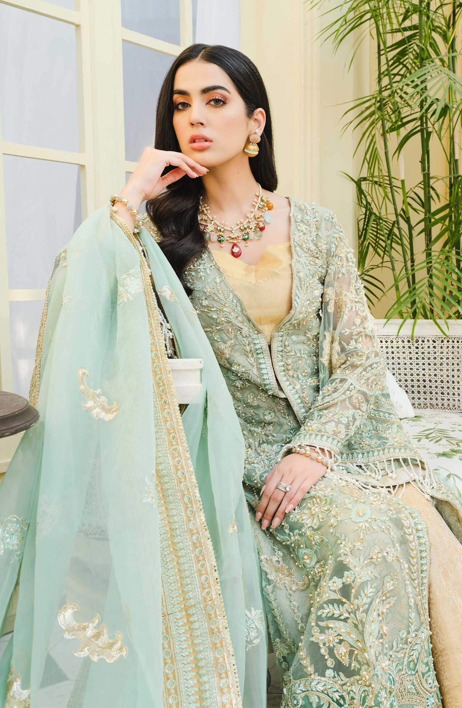 Maryum N Maria Luxury Formals Unstitched 3Pc Suit Golden Hour MFG-0022 - FaisalFabrics.pk