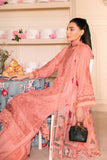 Saad Shaikh Lamour Embroidered Luxury Lawn Unstitched 3Pc Suit D-01 BLOSSOM