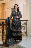 Waresha Rang Reet Unstitched Luxury Formal 3Pc Suit D-03 MIDNIGHT