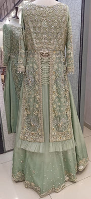 Sumaria’s Couture Formal Stitched 3Pc Suit - Minty Ombre
