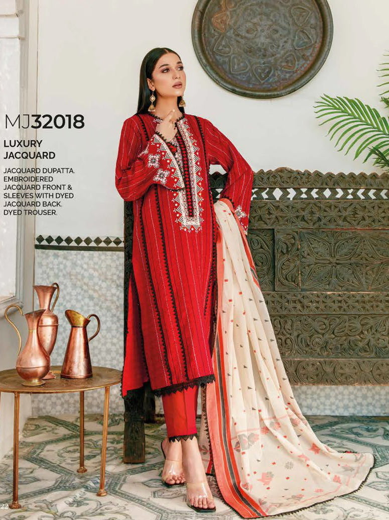 GulAhmed Summer Premium Luxury Jacquard Unstitched 3Pc Suit MJ-32018
