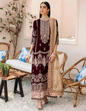 Emaan Adeel Makhmal Unstitched Luxury Velvet 3Pc Suit MK-304