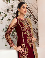 Emaan Adeel Makhmal Unstitched Luxury Velvet 3Pc Suit MK-308