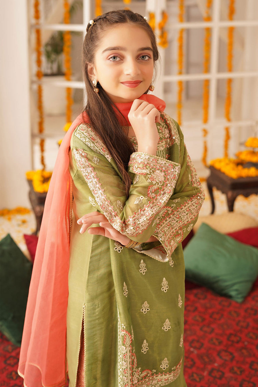 Maryum N Maria Kids Reaty to Wear - Sindhi Kurta MKD-0014 - FaisalFabrics.pk