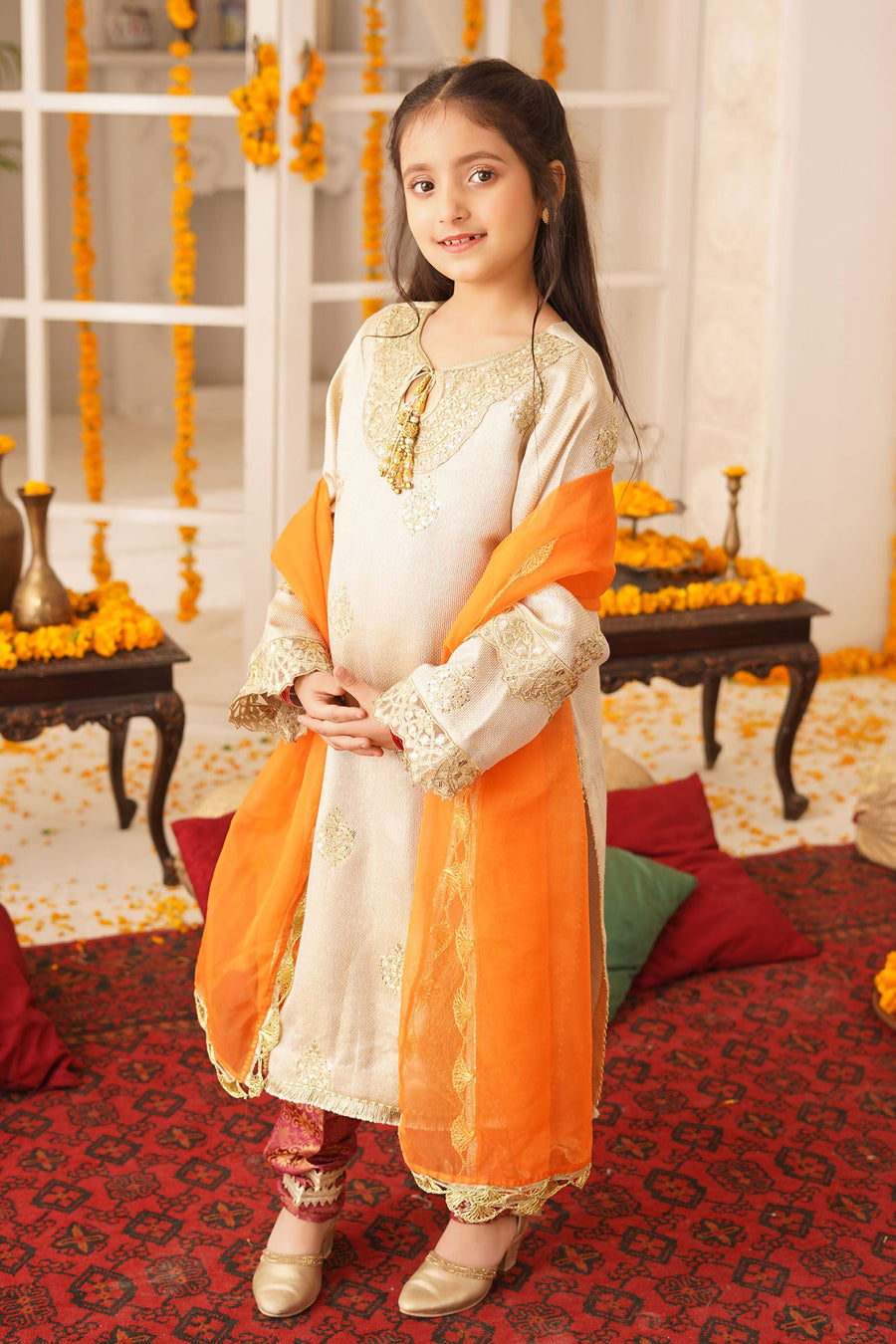 Maryum N Maria Kids Reaty to Wear - Kalamkar MKD-0021 - FaisalFabrics.pk