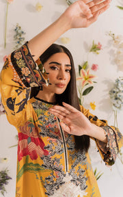 Asifa & Nabeel Miraki Embroidered Lawn Unstitched 3 Piece Suit MKL-01