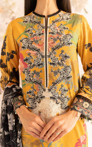 Asifa & Nabeel Miraki Embroidered Lawn Unstitched 3 Piece Suit MKL-01