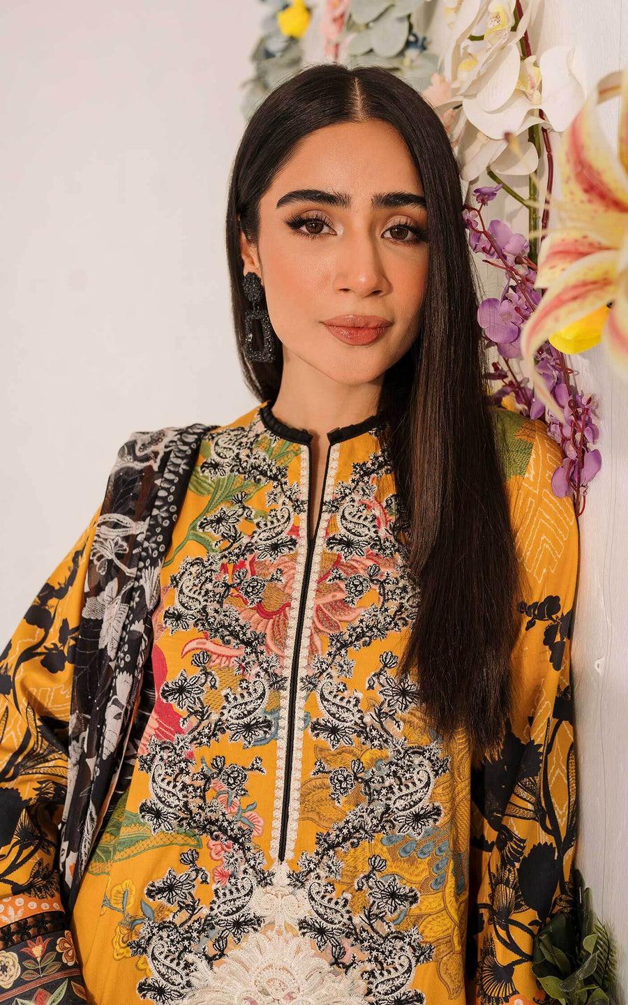 Asifa & Nabeel Miraki Embroidered Lawn Unstitched 3 Piece Suit MKL-01
