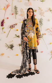 Asifa & Nabeel Miraki Embroidered Lawn Unstitched 3 Piece Suit MKL-01