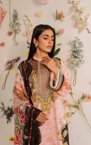 Asifa & Nabeel Miraki Embroidered Lawn Unstitched 3 Piece Suit MKL-02