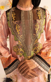 Asifa & Nabeel Miraki Embroidered Lawn Unstitched 3 Piece Suit MKL-02