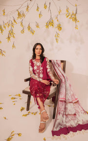 Asifa & Nabeel Miraki Embroidered Lawn Unstitched 3 Piece Suit MKL-07