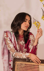 Asifa & Nabeel Miraki Embroidered Lawn Unstitched 3 Piece Suit MKL-07
