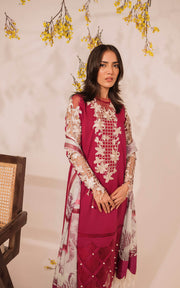 Asifa & Nabeel Miraki Embroidered Lawn Unstitched 3 Piece Suit MKL-07