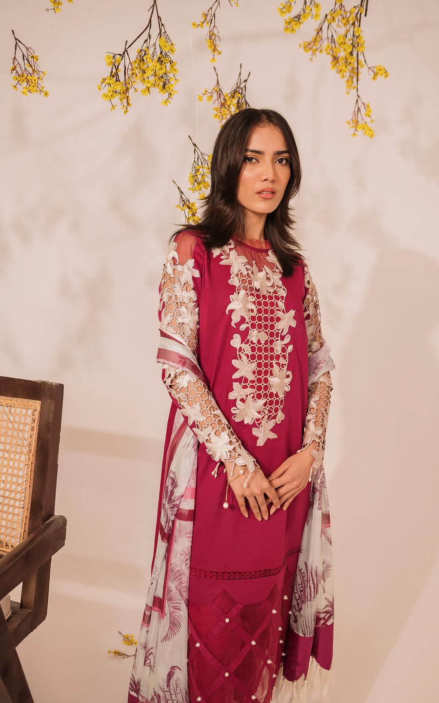 Asifa & Nabeel Miraki Embroidered Lawn Unstitched 3 Piece Suit MKL-07