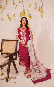 Asifa & Nabeel Miraki Embroidered Lawn Unstitched 3 Piece Suit MKL-07