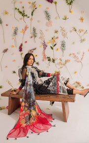 Asifa & Nabeel Miraki Embroidered Lawn Unstitched 3 Piece Suit MKL-08