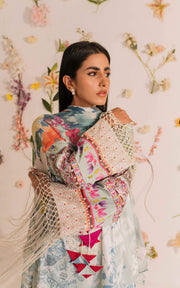 Asifa & Nabeel Miraki Embroidered Lawn Unstitched 3 Piece Suit MKL-10