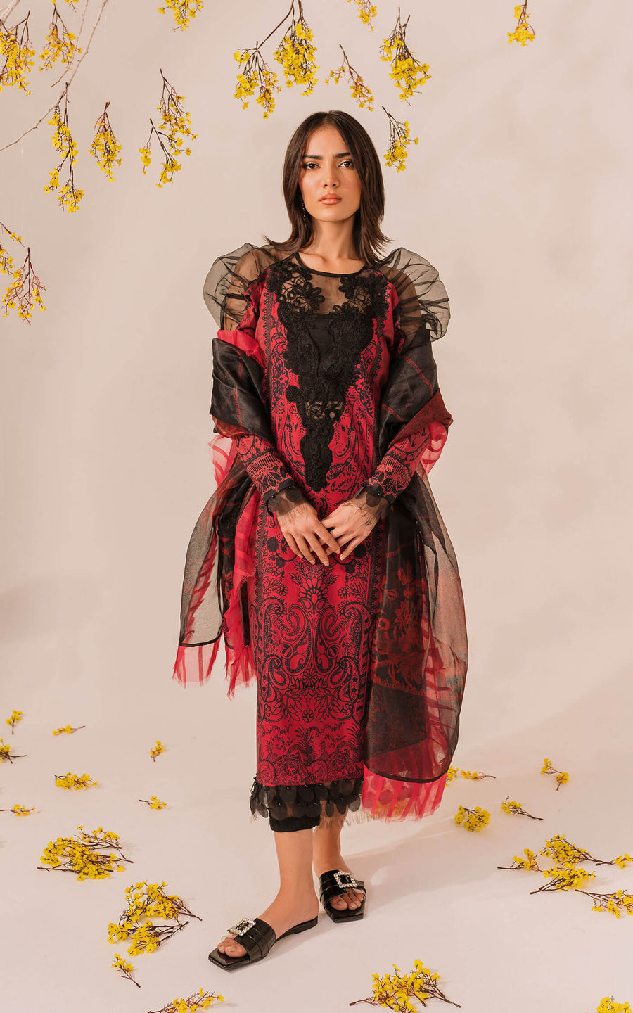 Asifa & Nabeel Miraki Embroidered Lawn Unstitched 3 Piece Suit MKL-11