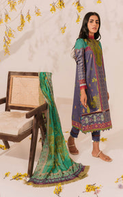 Asifa & Nabeel Miraki Embroidered Lawn Unstitched 2 Piece Suit MKL-16