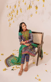 Asifa & Nabeel Miraki Embroidered Lawn Unstitched 2 Piece Suit MKL-16
