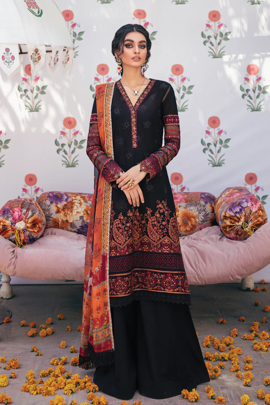 IZNIK Exclusive Embroidered Luxury Lawn Unstitched 3Pc Suit - NAANEEN
