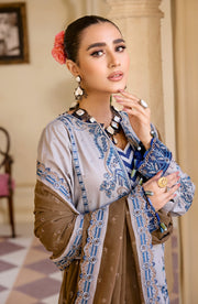 Maryum N Maria Eid e Nobahar Luxury Lawn Unstitched 3Pc Suit - Night Divine