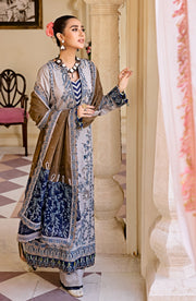 Maryum N Maria Eid e Nobahar Luxury Lawn Unstitched 3Pc Suit - Night Divine