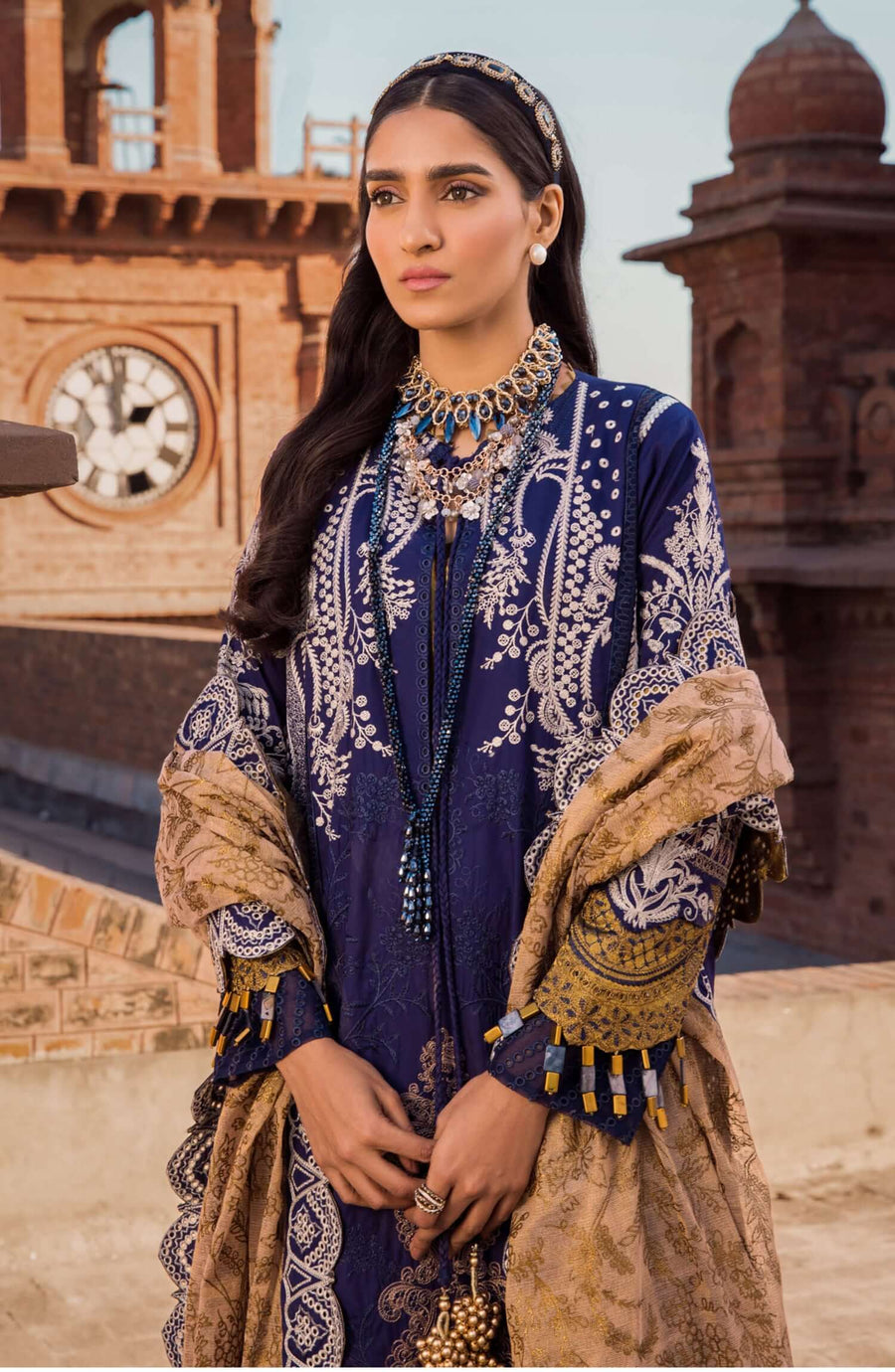 Maryum N Maria Rang Manch Luxury Lawn Unstitched 3 Piece Suit MLFD-084