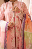 Maryum N Maria Eid e Nobahar Luxury Lawn Unstitched 3Pc Suit - Pink Venus