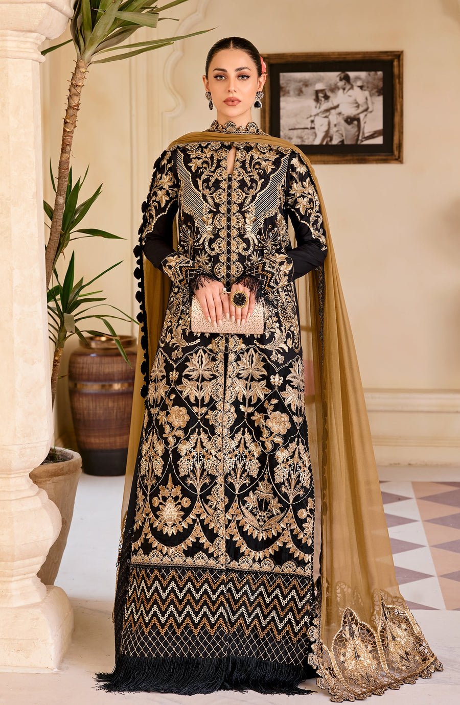 Maryum N Maria Eid e Nobahar Luxury Lawn Unstitched 3Pc Suit - Top Knot